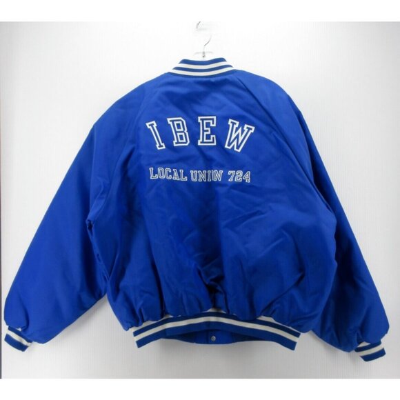 VINTAGE King Louie Jacket XXL Pro Fit Satin Bomber Local Union 724 NY - Picture 6 of 11